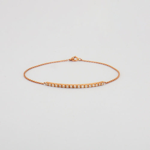 Bracelet Bracelet or rose barrette  diamants 58 Facettes