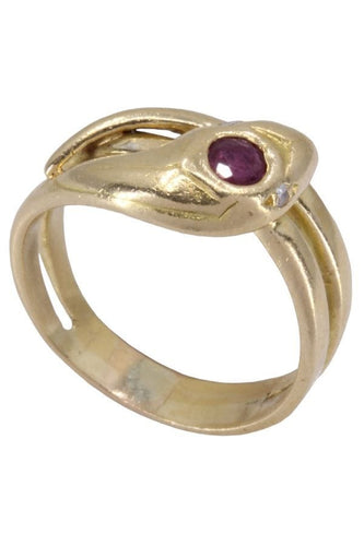 Bague BAGUE SERPENT RUBIS ET DIAMANTS 58 Facettes 078091