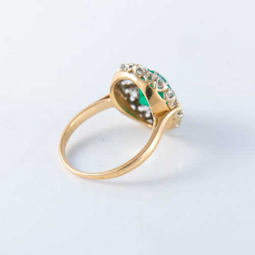 Bague Bague Marguerite émeraude et diamants 58 Facettes