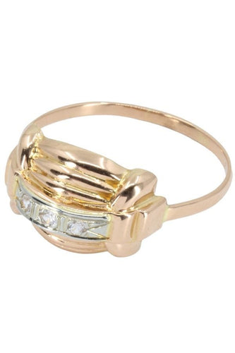 Bague BAGUE DIAMANTS ANNÉES 50' 58 Facettes 053711