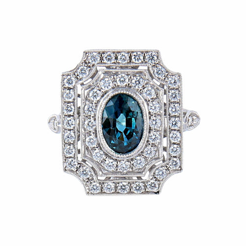 Bague 51 Bague Saphir et Diamants 58 Facettes