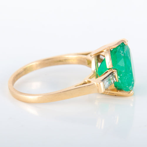 Bague 51 Bague Emeraude Coeur Diamants 58 Facettes 8392