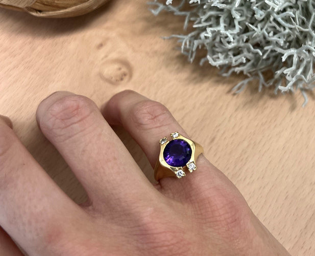 Bague Bague Améthyste et Diamants 58 Facettes 20400000418