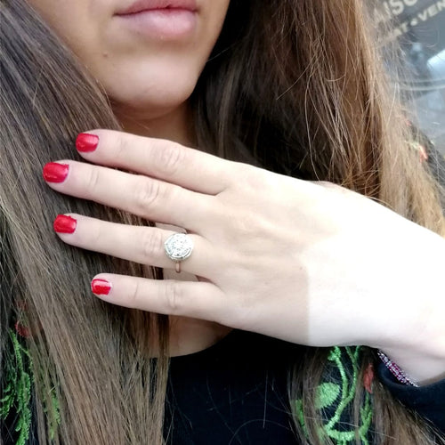 Bague 51 Bague Art Déco Diamants 58 Facettes 2737