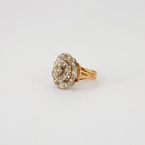 Bague 54 Bague Rosace Diamants 58 Facettes EL2-06