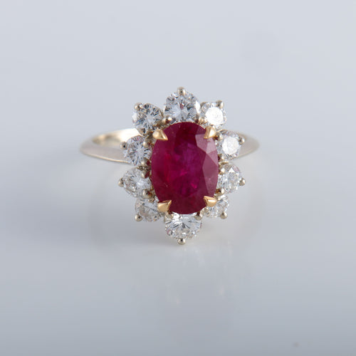 Bague 53 Bague rubis et diamants 58 Facettes