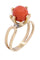 Bague Bague en or jaune perle de corail 58 Facettes 062301
