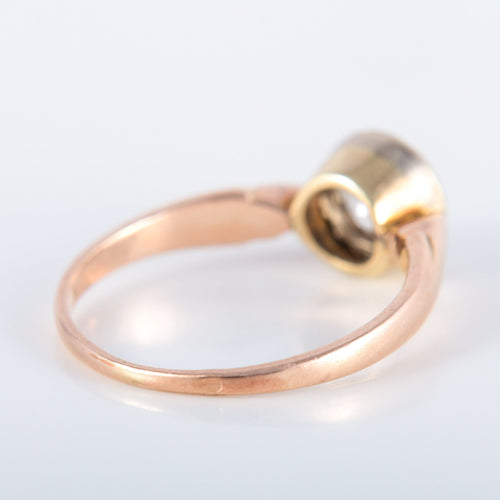 Bague 51 Bague Solitaire serti clos taille ancienne 58 Facettes 220383