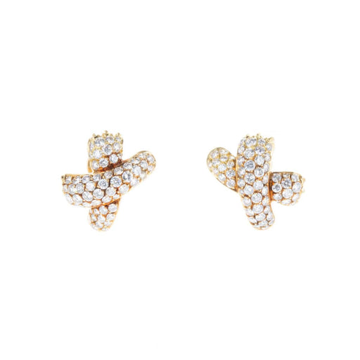 Boucles d'oreilles BOUCLES D’OREILLES FRED « OMBRE » FÉLINE OR JAUNE DIAMANTS 58 Facettes 1.23022