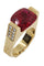 Bague 51 BAGUE DE CRÉATEUR RUBIS ET DIAMANTS 58 Facettes 049491