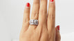 Bague 57 Bague Art Déco Or blanc Platine et Diamants 58 Facettes 32465