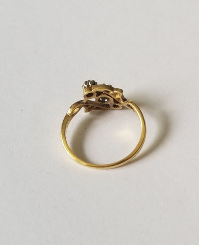 Bague 55 Bague ancienne diamants 0.20 carats 58 Facettes