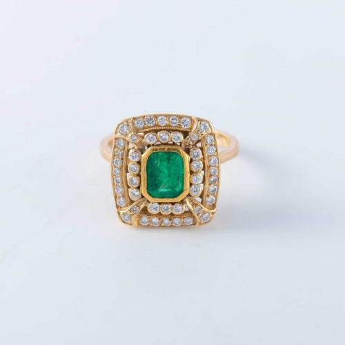 Bague 52 Bague émeraude diamants 58 Facettes