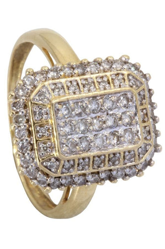 Bague BAGUE MODERNE PAVAGE DIAMANTS 58 Facettes 057481