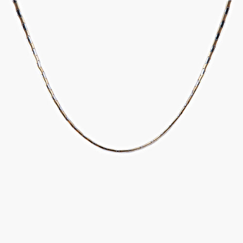 Collier Collier Or Jaune et Or Blanc, 14 carats 58 Facettes