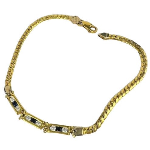 Bracelet Bracelet en Or Jaune , Saphir et Oxydes 58 Facettes 20400000538