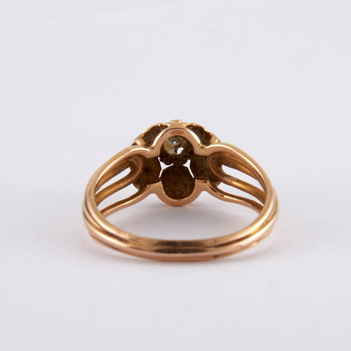 Bague 60 Bague motifs floraux et Diamant 58 Facettes JB21