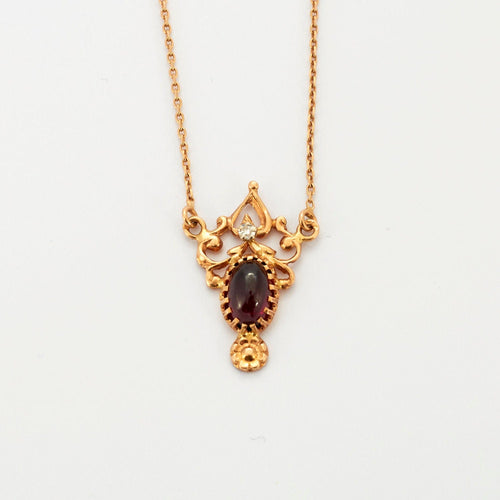 Collier Collier ancien Grenat Diamant 58 Facettes