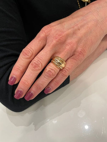 Bague BAGUE TRIPLE JONCS AJOURÉE 58 Facettes 050801