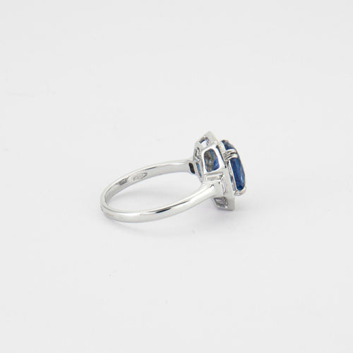 Bague Bague octogonale saphir et diamants 58 Facettes 0760