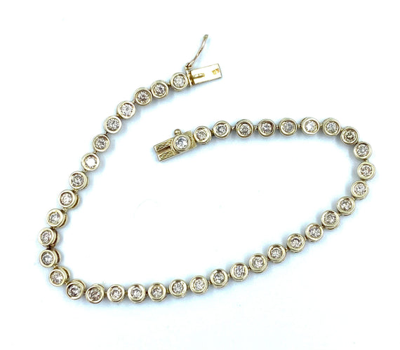 Bracelet Bracelet or jaune et diamants 58 Facettes