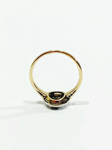 Bague 49.5 Bague Or Argent Diamants Et Perles 58 Facettes 3087/1