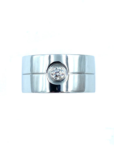 Bague CARTIER. Collection Love, bague or blanc et diamant 58 Facettes