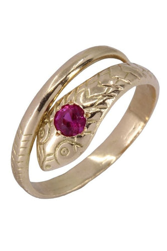 Bague BAGUE SERPENT RUBIS 58 Facettes 076881