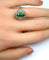 Bague 51 Bague marguerite Emeraude Diamants 58 Facettes AB203
