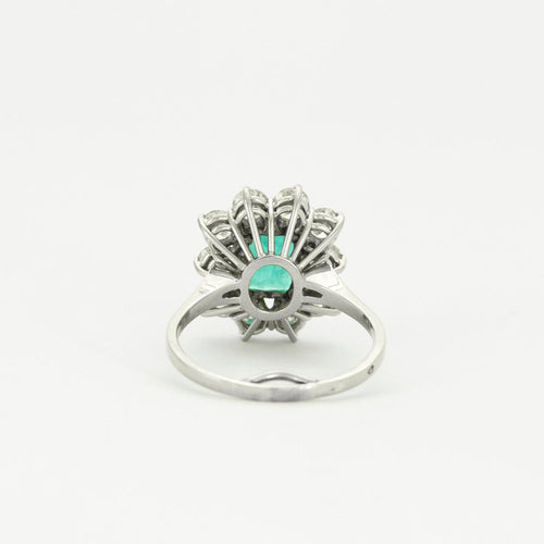 Bague 60 Bague Emeraude Entourage Diamants 58 Facettes