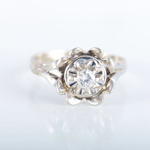 Bague 48 Bague Solitaire Fleur 58 Facettes JE449