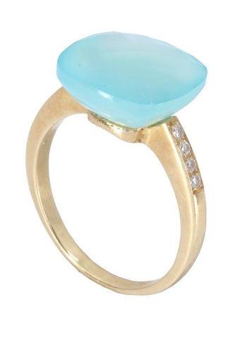 Bague BAGUE MODERNE TOURMALINE PARAIBA ET DIAMANTS 58 Facettes 063901