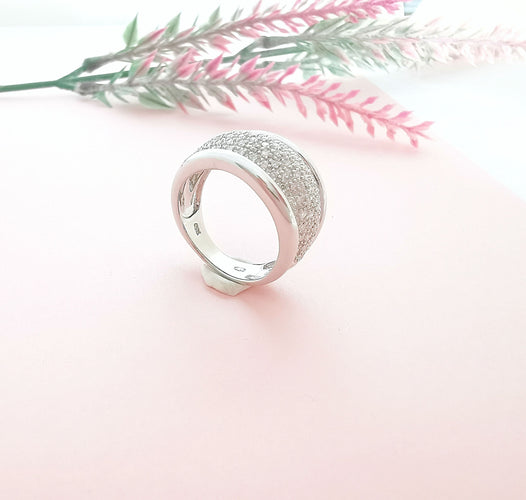 Bague Bague Jonc bombé Diamants 1,10ctt Or gris 58 Facettes AA 1610