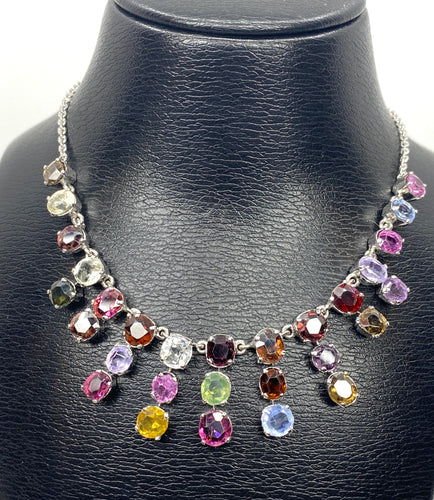 Collier Collier Grenat Péridot Améthyste 58 Facettes A 196