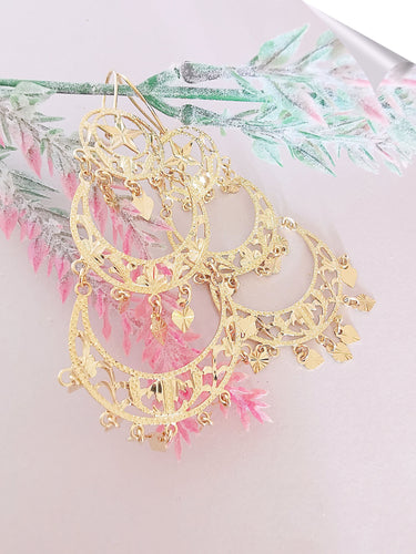 Boucles d'oreilles Boucles d'oreilles Orientales Ajourées et pampilles 58 Facettes AA 1518