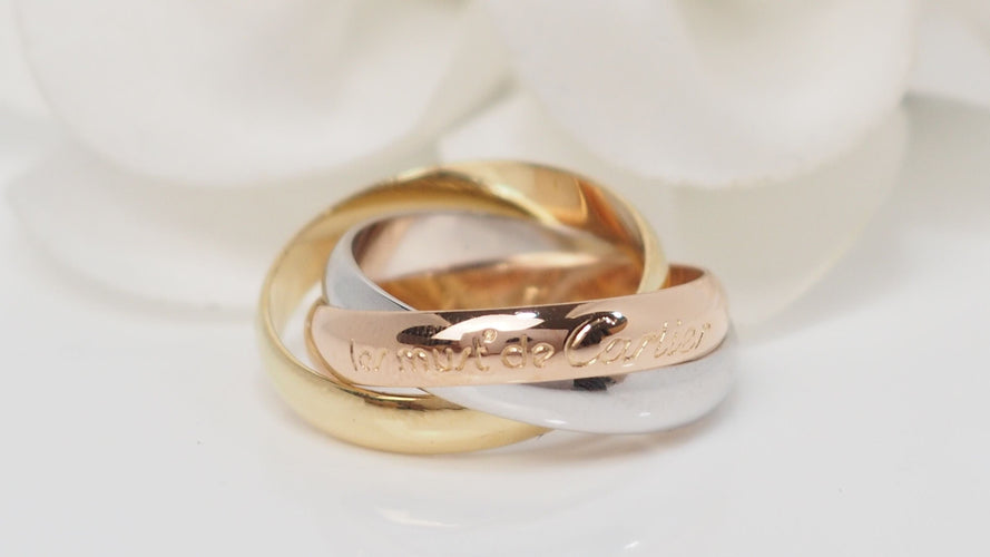 Bague 51 CARTIER - Alliance Trinity 3 Ors 58 Facettes 32513