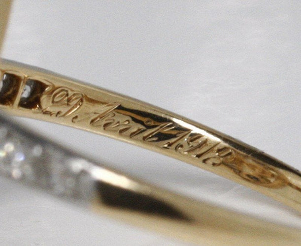 Bague 55 Bague marquise Belle Epoque, diamant, saphirs et perle fine 58 Facettes