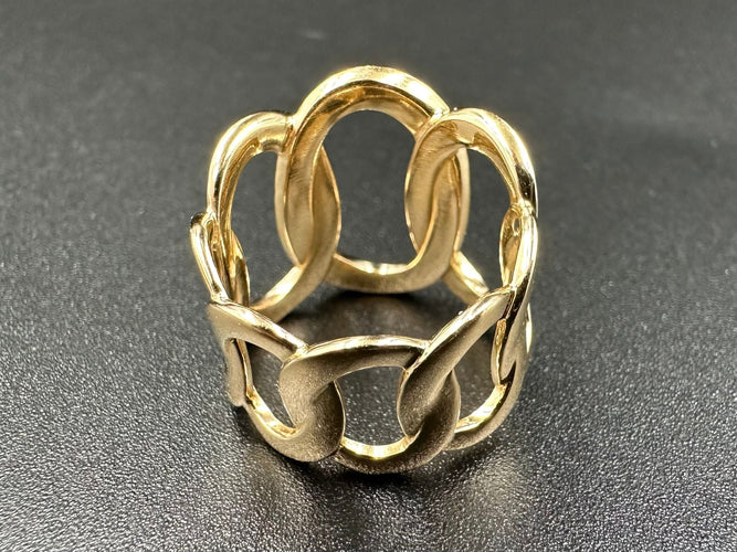 Bague 51 POMELLATO. Collection Brera, bague or rose 18K et diamants cognac 58 Facettes