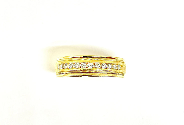 Bague 70 Alliance grande taille or 18 carats et diamants 58 Facettes