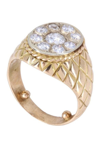 Bague CHEVALIÈRE PAVAGE DIAMANTS 58 Facettes 069451