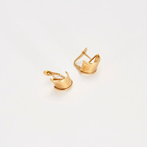 Boucles d'oreilles Paire de Demi Créoles Or Jaune 58 Facettes