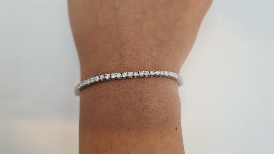 Bracelet Bracelet Rivière en Or blanc & diamants 58 Facettes