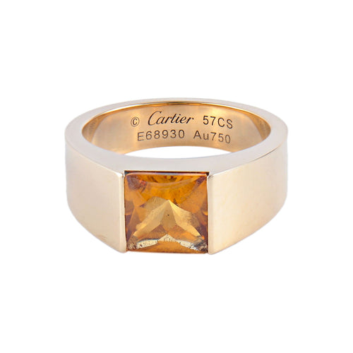Bague CARTIER - Bague Tank Citrine 58 Facettes