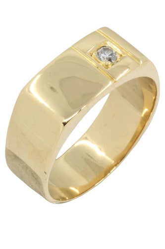 Bague CHEVALIÈRE MODERNE DIAMANT 58 Facettes 046321