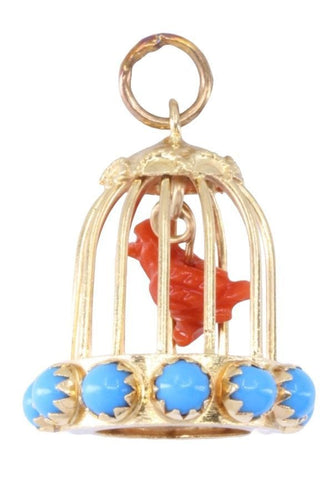 Pendentif PENDENTIF BRELOQUE CAGE D'OISEAU 58 Facettes 077411