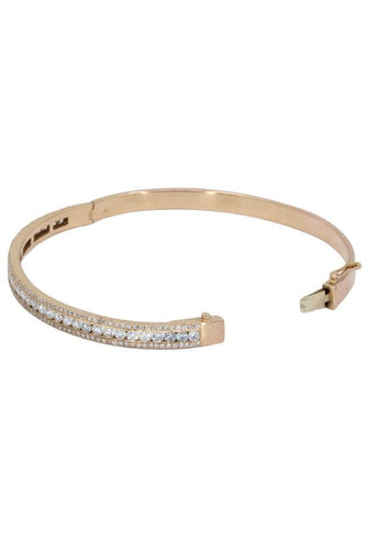 Bracelet BRACELET JONC OUVRANT DIAMANTS 58 Facettes 054881