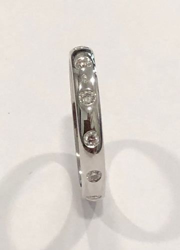 Bague 60 Bague alliance en Or blanc & diamants 58 Facettes