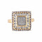 Bague 50 Bague Carrée Pavage Diamants 58 Facettes