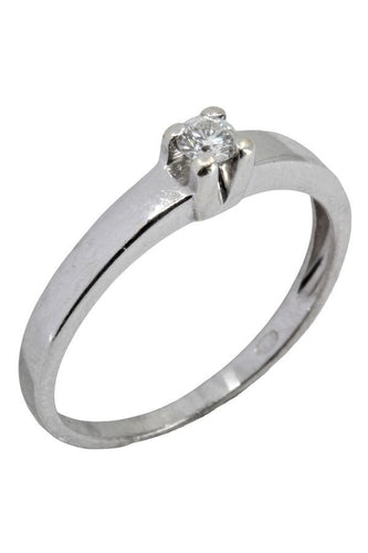 Bague SOLITAIRE MODERNE DIAMANT 0.10 CARAT 58 Facettes 050911