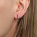 Boucles d'oreilles Boucles d'oreilles créoles diamants blancs et noirs 58 Facettes P1L4